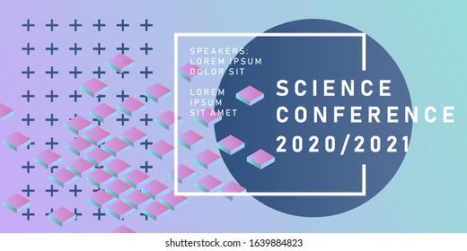 Abstract geometric background. Poster template for Business and IT Technologies Conference.