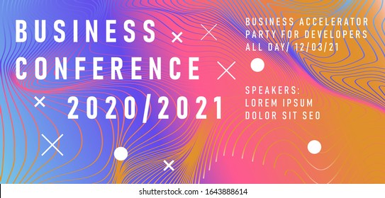 Abstract geometric background. Poster template for Business and IT Technologies Conference.
