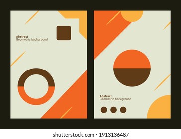 abstract geometric background in poster template