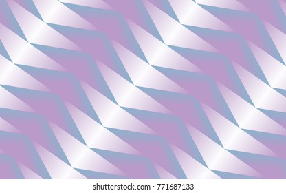 abstract geometric background of purple and blue triangles in 3D appearance over white gradient. furturistic background for creative design ideas