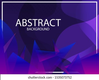 Abstract geometric background with purple gradient vanishing circles & Triangles. Modern Background template - Vector