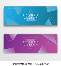 Abstract geometric background with purple gradient vanishing hexagons. Modern template for social media banner. - Vector