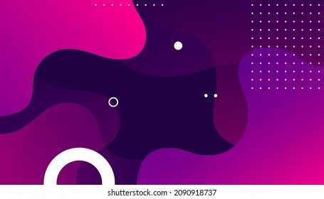 Abstract geometric background with purple gradient. Fluid shapes composition. Eps10 vector