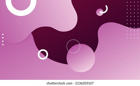 Resumen de fondo geométrico con gradiente púrpura. Curva de flujo dinámica forma la composición y los elementos. Diseño de tendencia moderna y creativa en ilustración vectorial Eps10