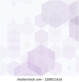 Abstract geometric background. Purple hexagons. Design picture.