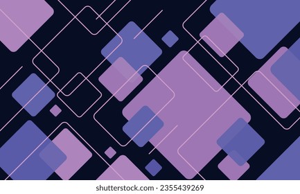 Abstract Geometric Background of Purple and Pink Squares and Rectangles by Your Defined World Studios