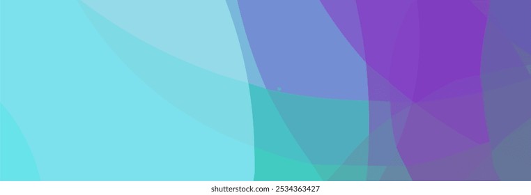 Abstract geometric background with purple, turquoise, and blue tones.