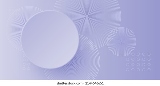 Abstract geometric background with purple (very peri) gradient circle background