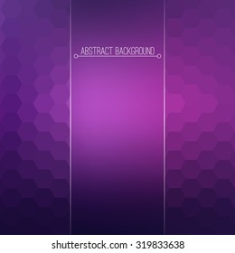 Abstract geometric background. Purple, violet hexagons pattern