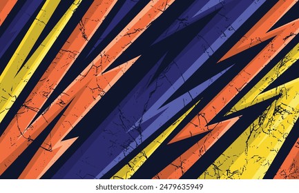Abstract geometric background racing style car wrap sticker design