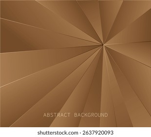 Abstract Geometric Background with Radial Pattern in Rich Light Brown Gradient, Featuring Converging Facets with 3D-Like Depth and Thin Light-Colored Lines for Sophisticated Modern Design