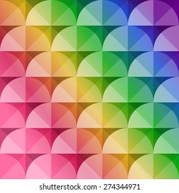 Abstract geometric background in rainbow colors