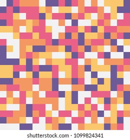 Abstract geometric background, random coloring. Seamless vector pattern. Colorful mosaic illustration. Perfect for wrapping paper, wallpaper, fabric design, web background or technology background.