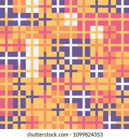 Abstract geometric background, random coloring. Seamless vector pattern. Colorful mosaic illustration. Perfect for wrapping paper, wallpaper, fabric design, web background or technology background.