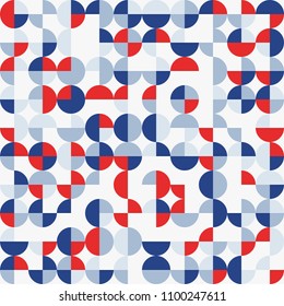 Abstract geometric background, random coloring. Seamless vector pattern. Colorful mosaic illustration. Perfect for wrapping paper, wallpaper, fabric design, web background or technology background.