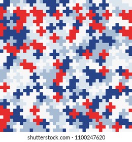 Abstract geometric background, random coloring. Seamless vector pattern. Colorful mosaic illustration. Perfect for wrapping paper, wallpaper, fabric design, web background or technology background.