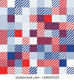 Abstract geometric background, random coloring. Seamless vector pattern. Colorful mosaic illustration. Perfect for wrapping paper, wallpaper, fabric design, web background or technology background.