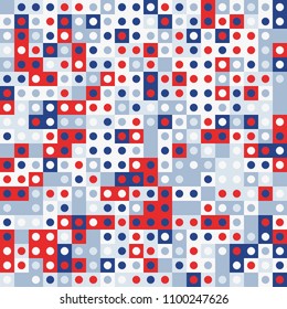 Abstract geometric background, random coloring. Seamless vector pattern. Colorful mosaic illustration. Perfect for wrapping paper, wallpaper, fabric design, web background or technology background.