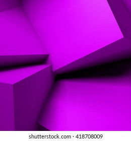 Abstract geometric background with realistic overlapping green cubes