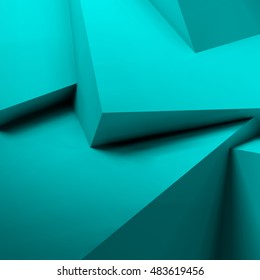 Abstract geometric background with realistic overlapping blue cubes