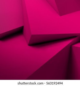Abstract geometric background with realistic overlapping red cubes