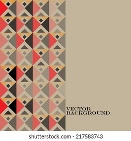 Abstract geometric background in red and brown colors