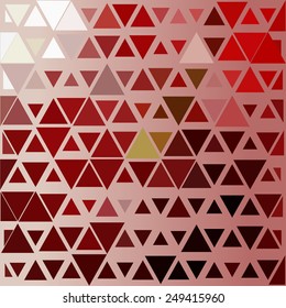 Abstract geometric background with red and burgundy colors triangles different size