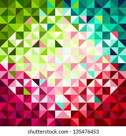 Abstract geometric background, red and green