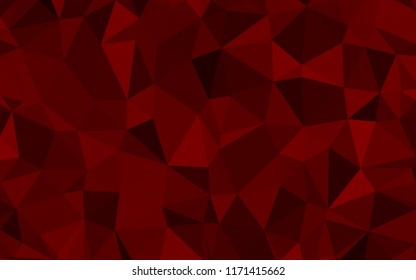 Abstract geometric background. Red polygonal vector