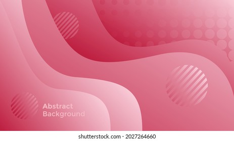 Abstract Geometric Background with Red Soft Gradient Color