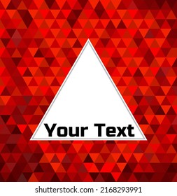 Abstract geometric background with red triangles. Geometric texture. Vector illustration