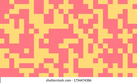 Abstract geometric background with red, yellow and pink polygons.