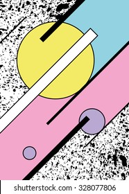 Abstract geometric background in retro modern style 2