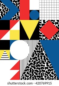 Abstract geometric background in retro modern style 