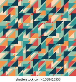 Abstract geometric background. Retro overlapping triangles.