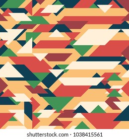Abstract geometric background. Retro overlapping rectangles and triangles.