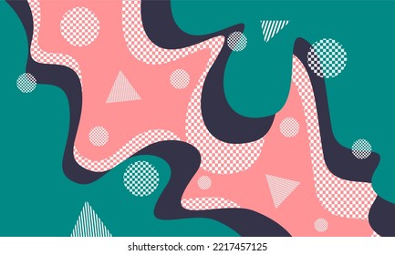 Abstract geometric background. Retro poster with contemporary style. Good for banner, brochure, wallpaper, cards, website and fabric.