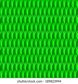 Abstract geometric background with rhombs in green
