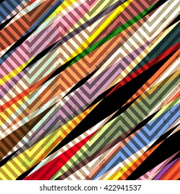 abstract geometric background, with rhombus, paint strokes and splashes