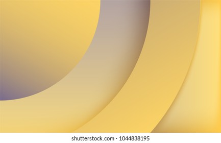 Abstract Geometric Background with Round Shapes and Gradient. Bright Cover Template with Glow Effect. Trendy Wallpaper with Shadows. Gradient Background for Web Design, Poster, Presentation, Banner.