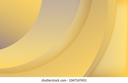 Abstract Geometric Background with Round Shapes and Gradient. Bright Cover Template with Glow Effect. Trendy Wallpaper with Shadows. Gradient Background for Web Design, Poster, Presentation, Banner.