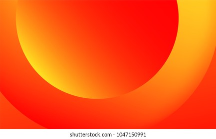 Abstract Geometric Background with Round Shapes and Gradient. Bright Cover Template with Glow Effect. Trendy Wallpaper with Shadows. Gradient Background for Web Design, Poster, Presentation, Banner.