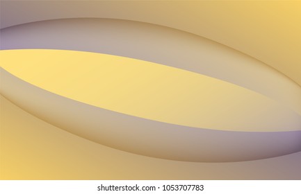 Abstract Geometric Background with Round Shapes and Gradient. Bright Cover Template with Glow Effect. Trendy Wallpaper with Shadows. Gradient Background for Web Design, Poster, Presentation, Banner.