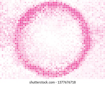 Abstract geometric background. Round Square Pixel Mosaic Vector Banner. Abstract light shape frame.