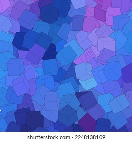 
Abstract geometric background. Screensaver template. Blue cubes.