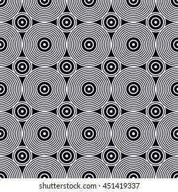 Abstract geometric background with seamless circle pattern in vector