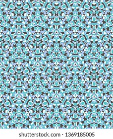 Abstract geometric background, seamless diamond texture, kaleidoscopic vector pattern