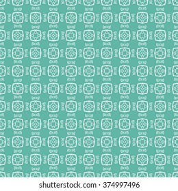Abstract geometric background, seamless doodle pattern, repeating graphic texture. Tribal ethnic ornament, vector illustration. 