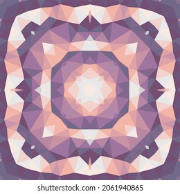 Abstract geometric background. Seamless pattern design. Mosaic decorative structure. Vector illustration. Magic mandala.