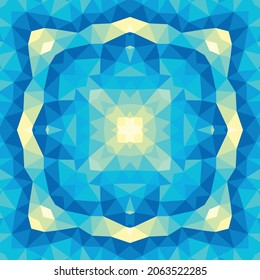 Abstract geometric background. Seamless pattern design. Mosaic decorative structure. Vector illustration. Magic mandala.